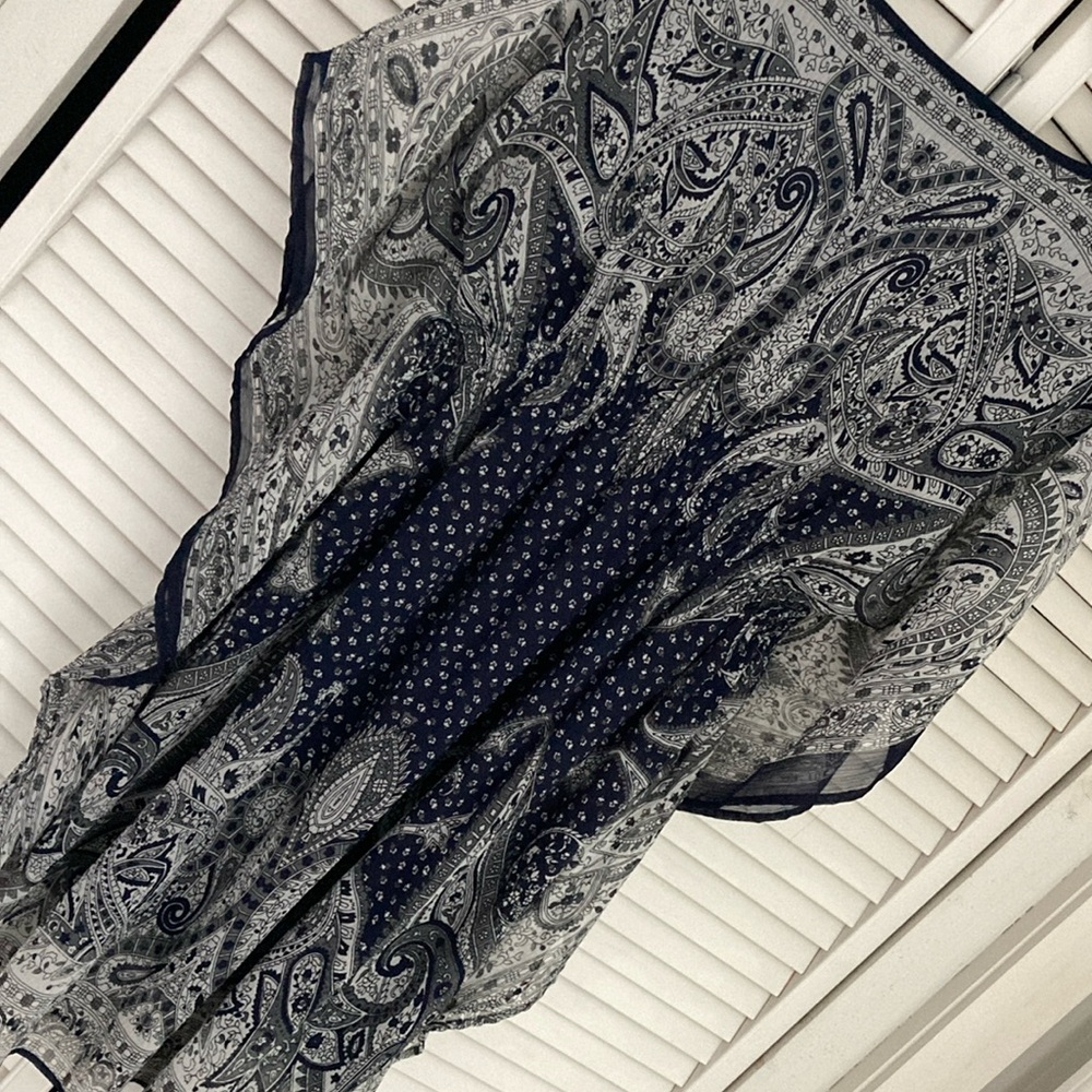 Speed Control Navy Blue Handkerchief Dress - size Large - Picture 7 of 8